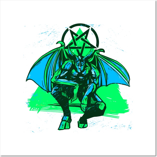 Demon Pentagram III Wall Art by Lees Tees